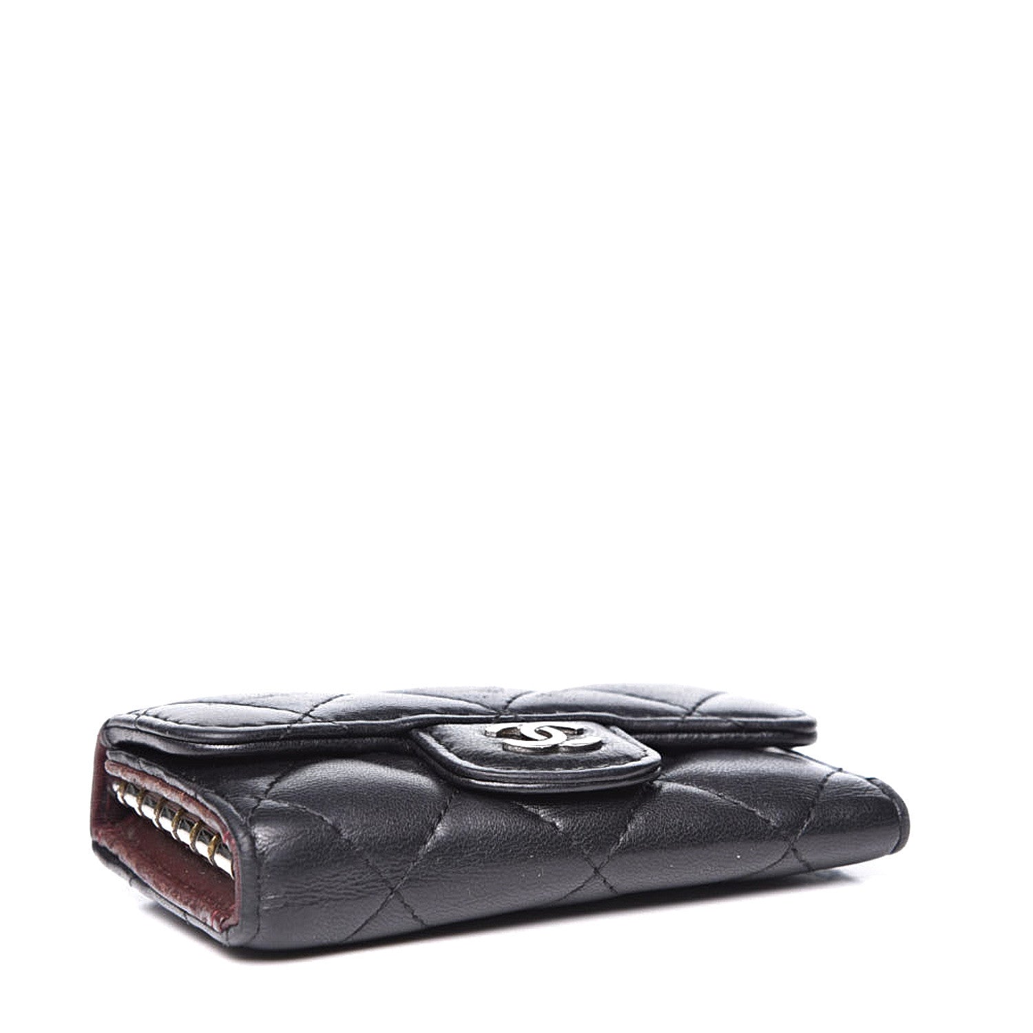 Chanel Lambskin Quilted 6 Key Holder Black 3 of 10