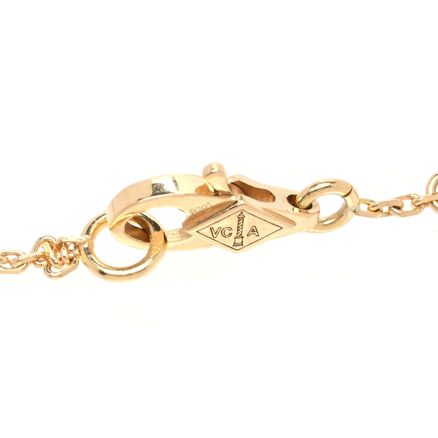 18K Yellow Gold Mother of Pearl Sweet Alhambra Bracelet
