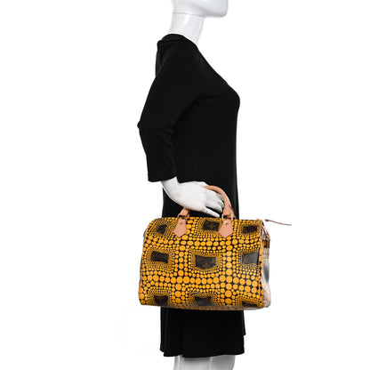 Louis Vuitton Monogram Kusama Town Speedy 30 Yellow 2 of 11