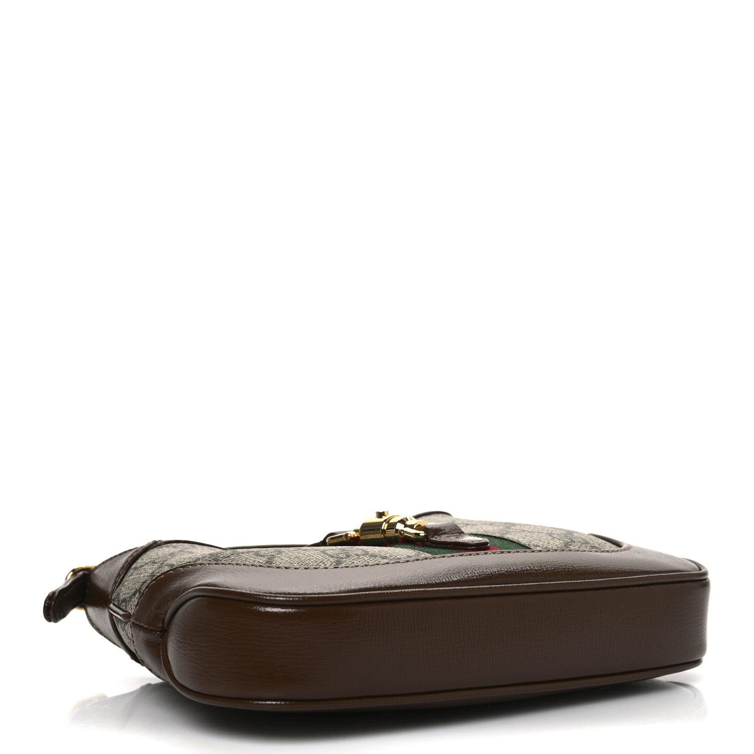 Gucci GG Supreme Monogram Azalea Calfskin Web Mini Jackie 1961 Hobo Beige Ebony Brown Sugar 6 of 18