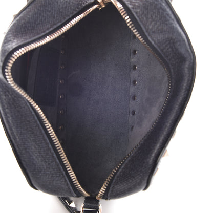 Valentino Garavani Pebbled Calfskin Rockstud Camera Crossbody Bag Deep Denim 5 of 14