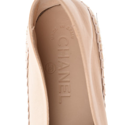 Chanel Lambskin CC Espadrilles 41 Beige Black 8 of 10