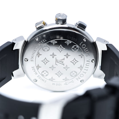 Louis Vuitton Stainless Steel Rubber 34mm Tambour Lovely Cup Quartz Watch Black 4 of 6