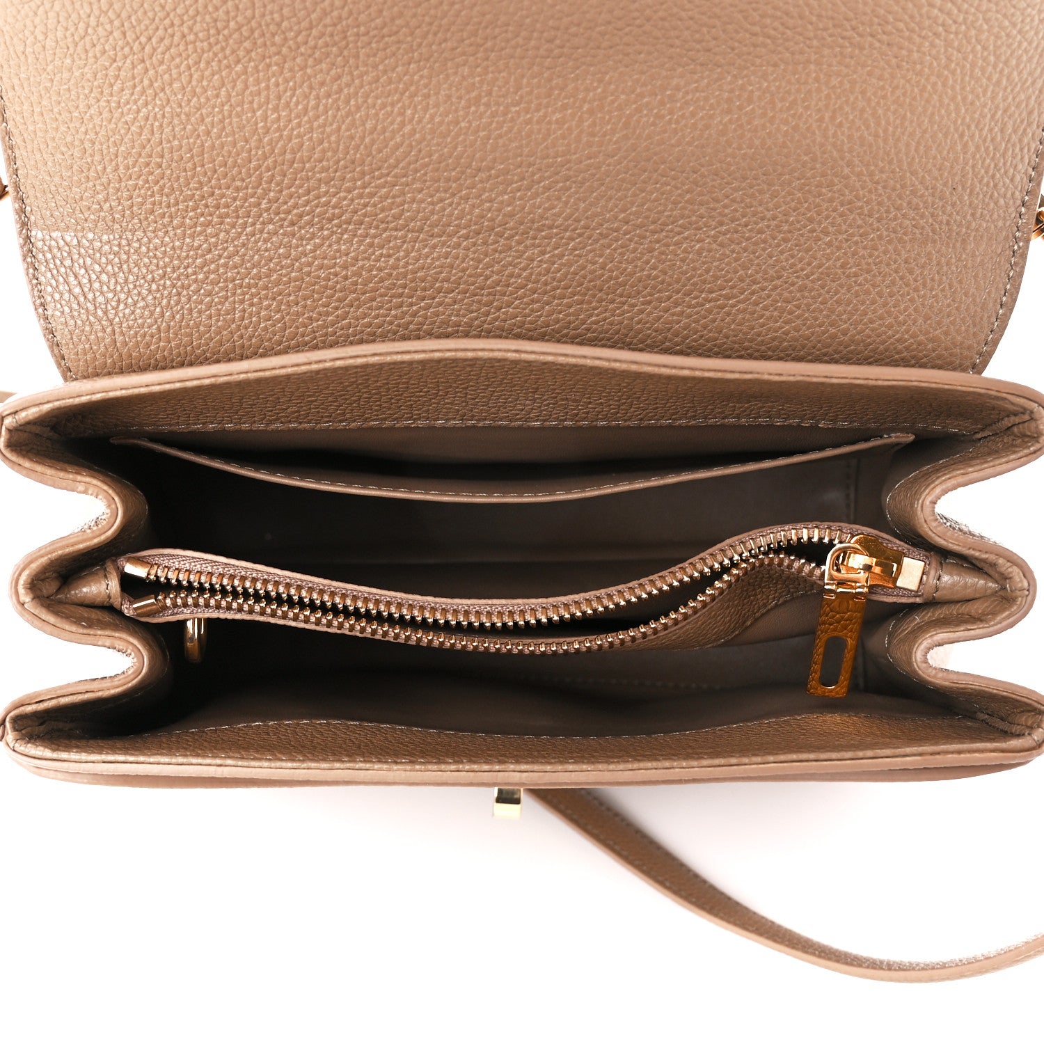 Celine Grained Calfskin Small 16 Top Handle Bag Beige 5 of 15