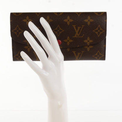 Louis Vuitton Damier Ebene Emilie Wallet Red 2 of 8