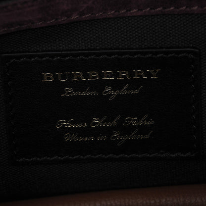 Burberry Derby Calfskin House Check Small Macken Crossbody Bag Tan 7 of 7