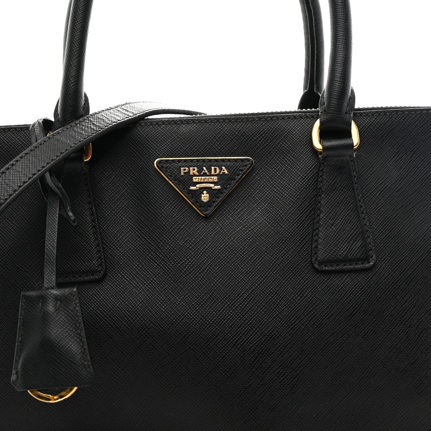 Prada Saffiano Medium Galleria Double Zip Tote Black 8 of 12