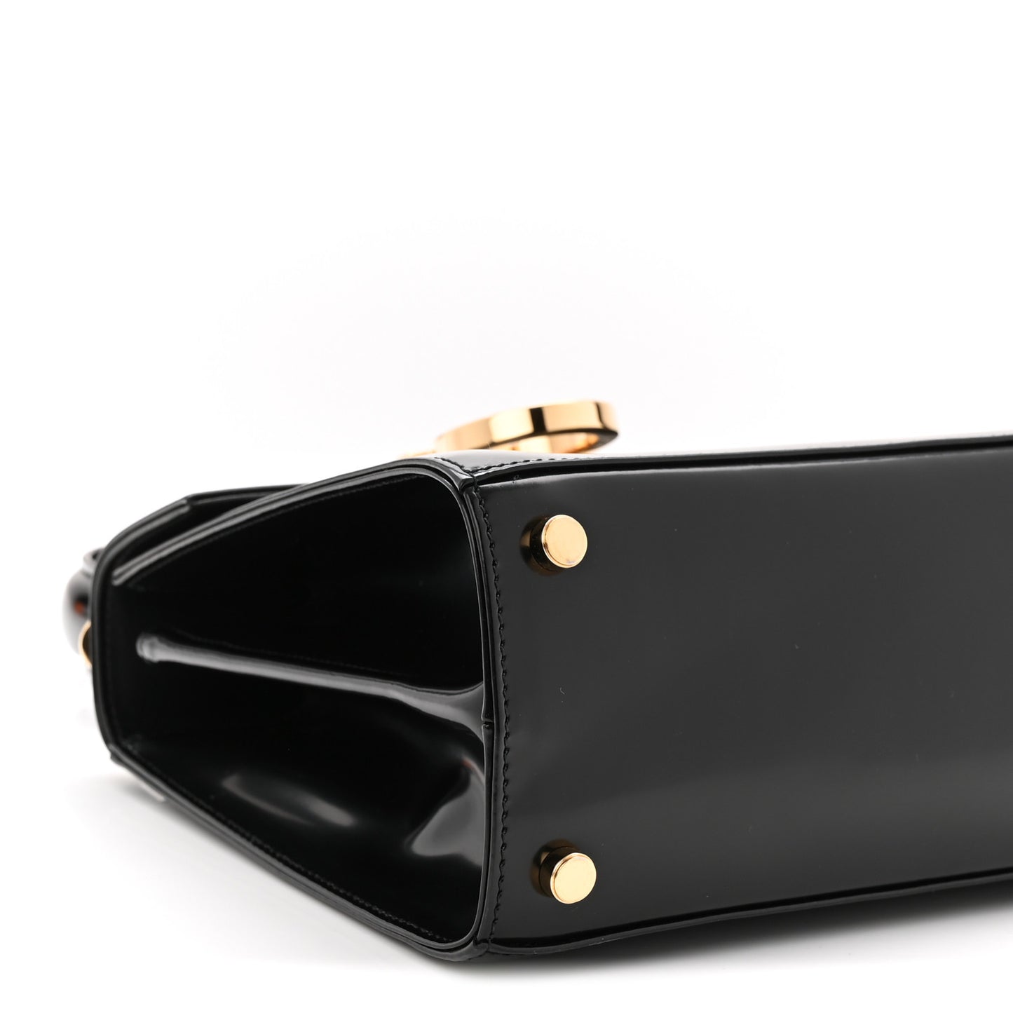 Brushed Off Calfskin Small Iconic Top Handle Black