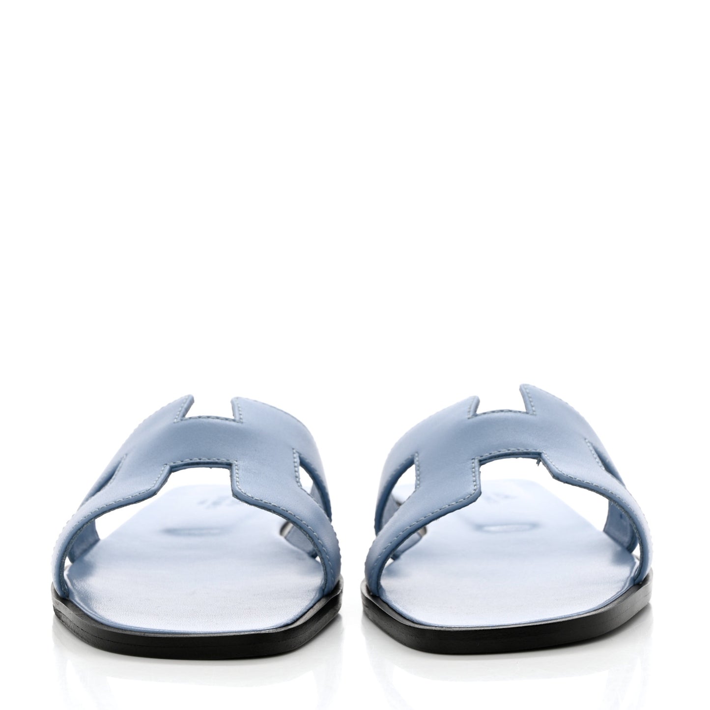 Box Calfskin Oran Sandals 36.5 Light Bleu