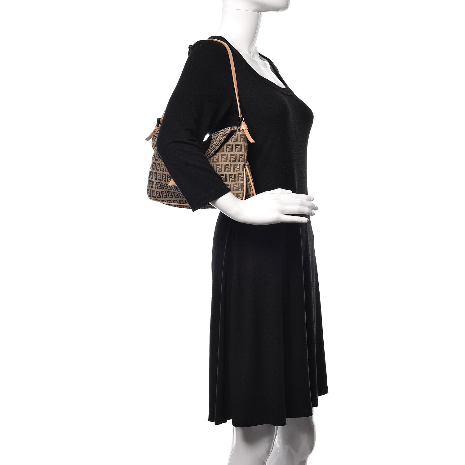 Fendi Zucchino Baguette Beige 2 of 19