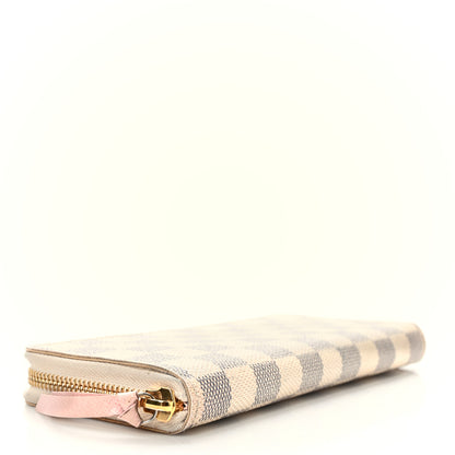 Louis Vuitton Damier Azur Clemence Wallet Rose Ballerine 4 of 8