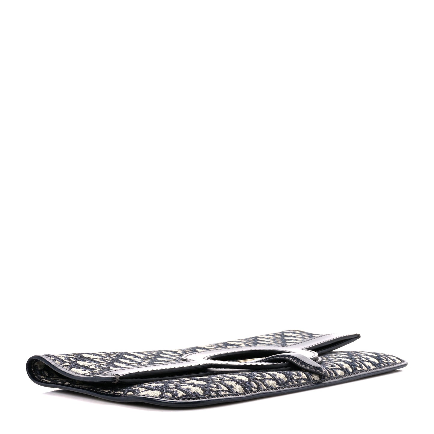 Oblique Fold Over Clutch Blue