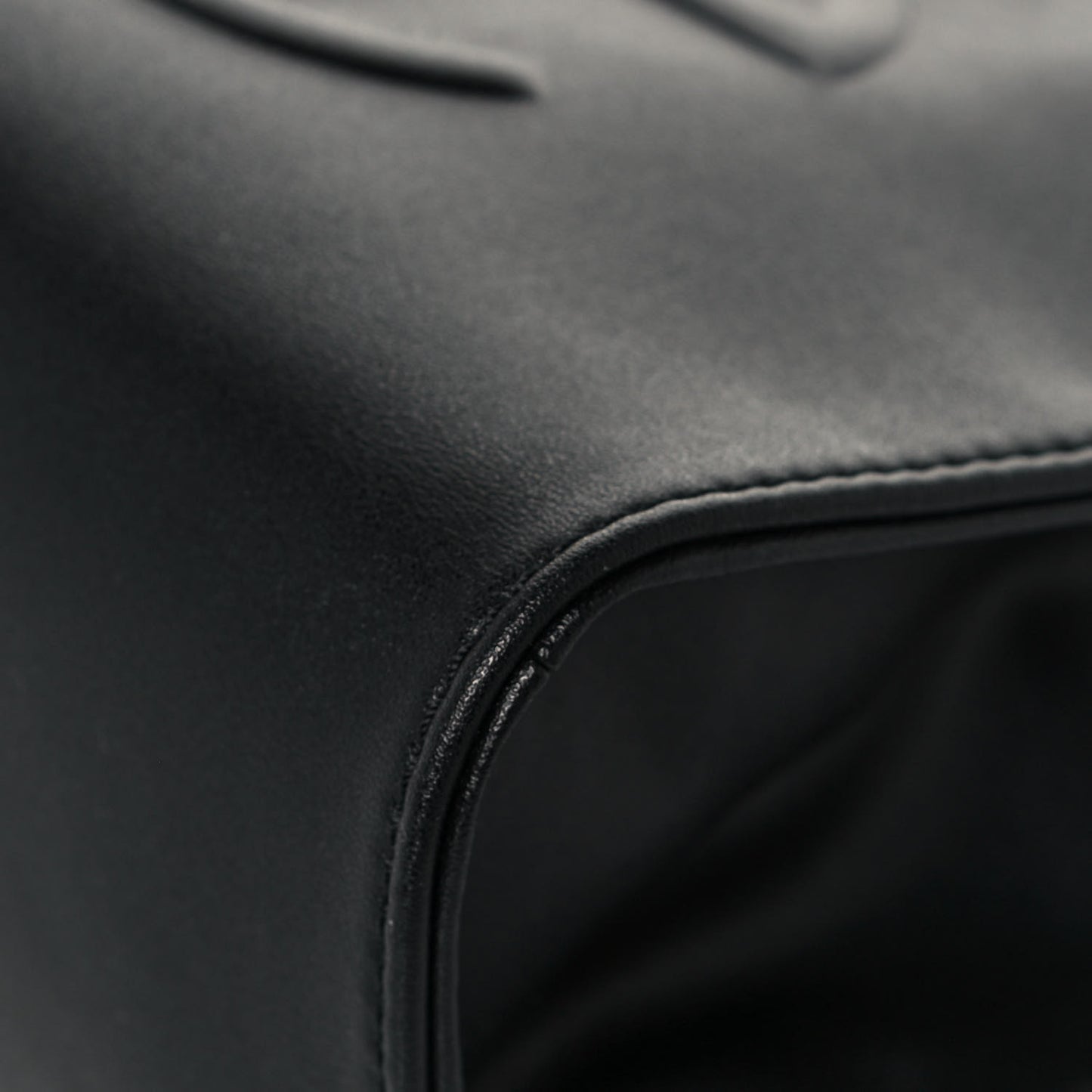 Vegan Leather Small Shopping Bag Black