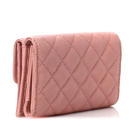 Chanel Caviar Quilted Small Boy Flap Wallet Pink 3 of 6