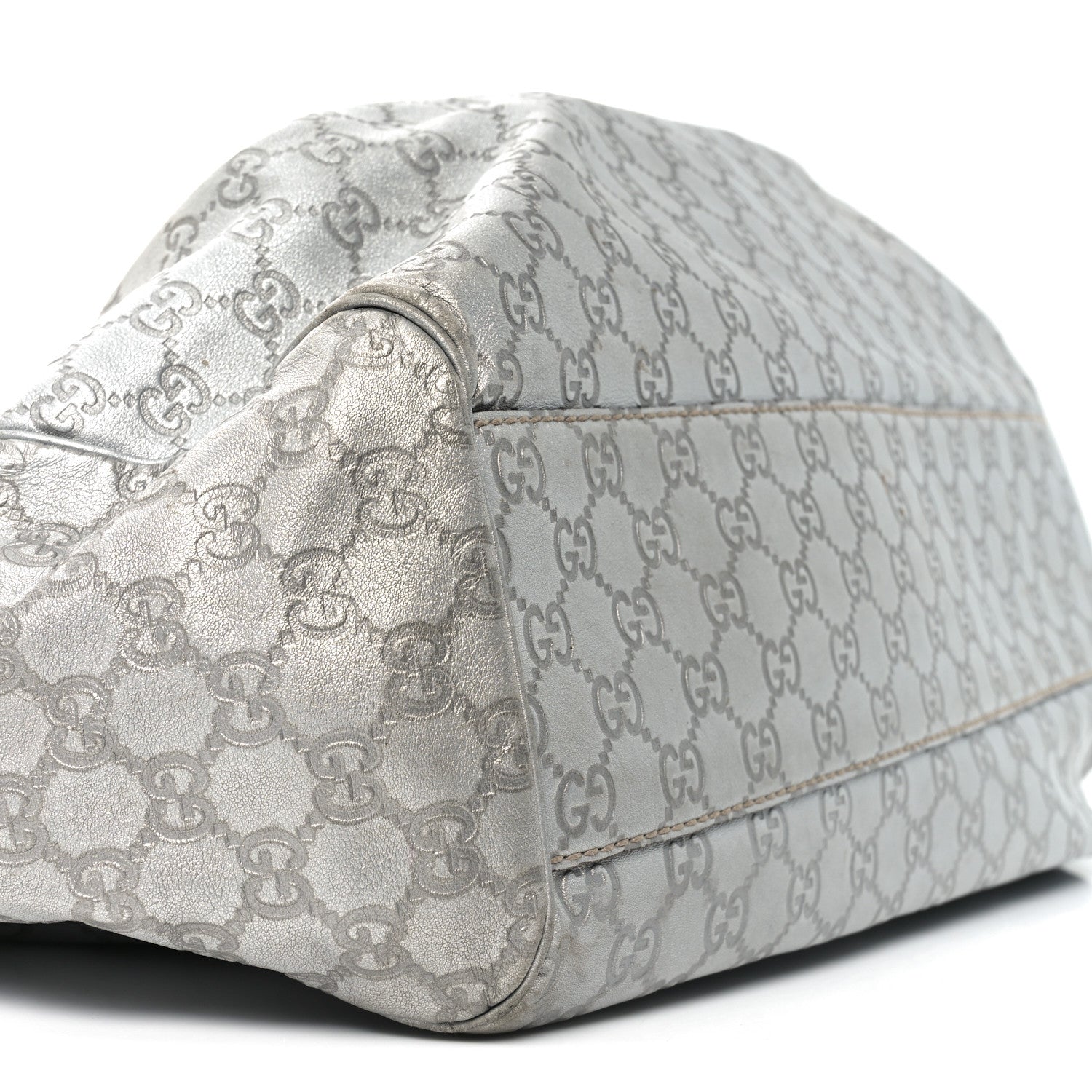 Gucci Guccissima Large Sukey Tote Silver 9 of 12