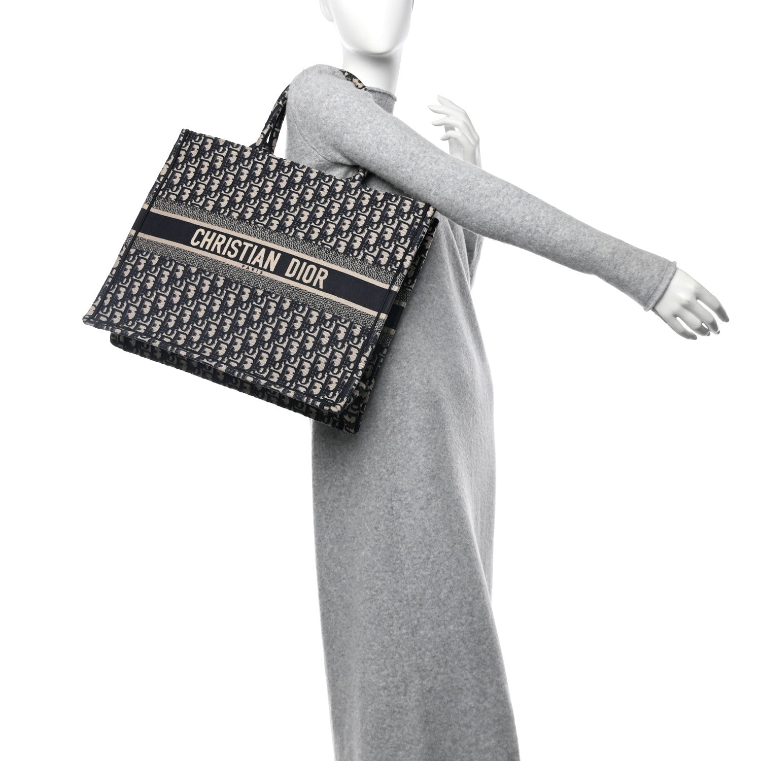 Christian Dior Oblique Large Book Tote Blue Multicolor 2 of 12