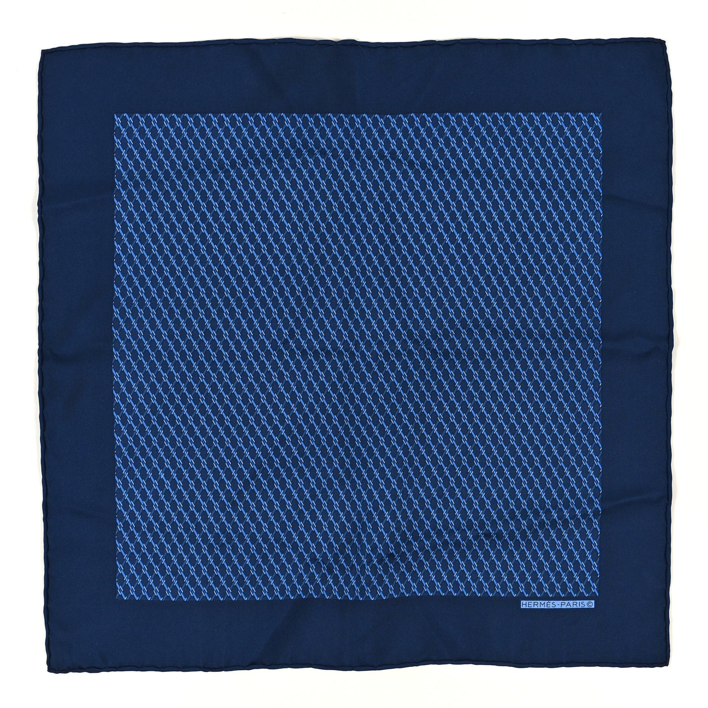 Silk Pocket Square Scarf Blue Multicolor