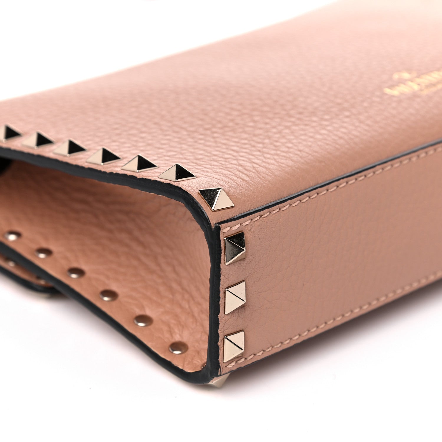 Valentino Garavani Pebbled Calfskin Medium Rockstud Flip Lock Crossbody Bag Skin Sorbet 6 of 12