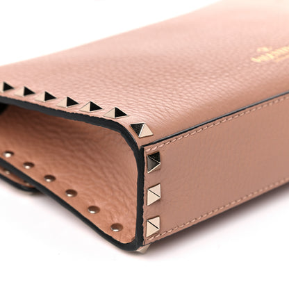 Valentino Garavani Pebbled Calfskin Medium Rockstud Flip Lock Crossbody Bag Skin Sorbet 6 of 12
