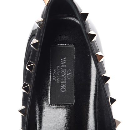 Valentino Garavani Patent Rockstud Ballerina Flats 39 Black 7 of 9