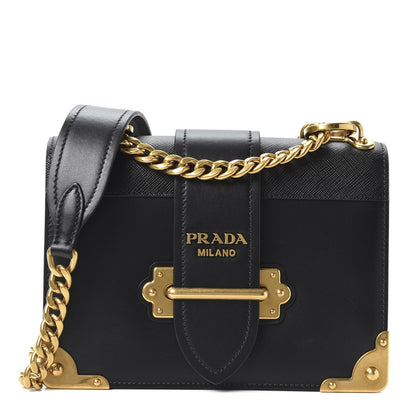 Prada City Calf Saffiano Cahier Bag Black 1 of 8