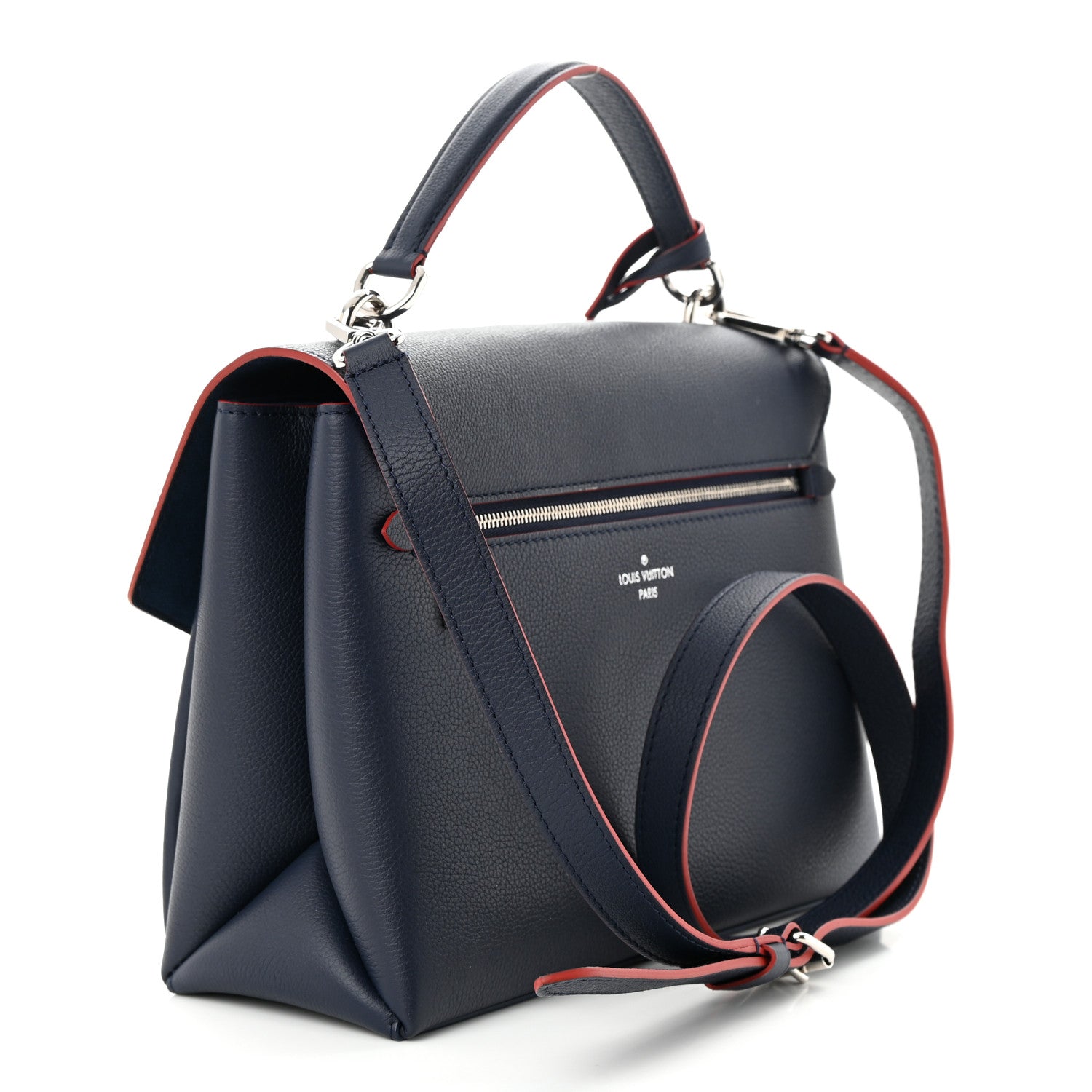 Louis Vuitton Soft Calfskin My Lockme Top Handle Marine Rouge 3 of 12