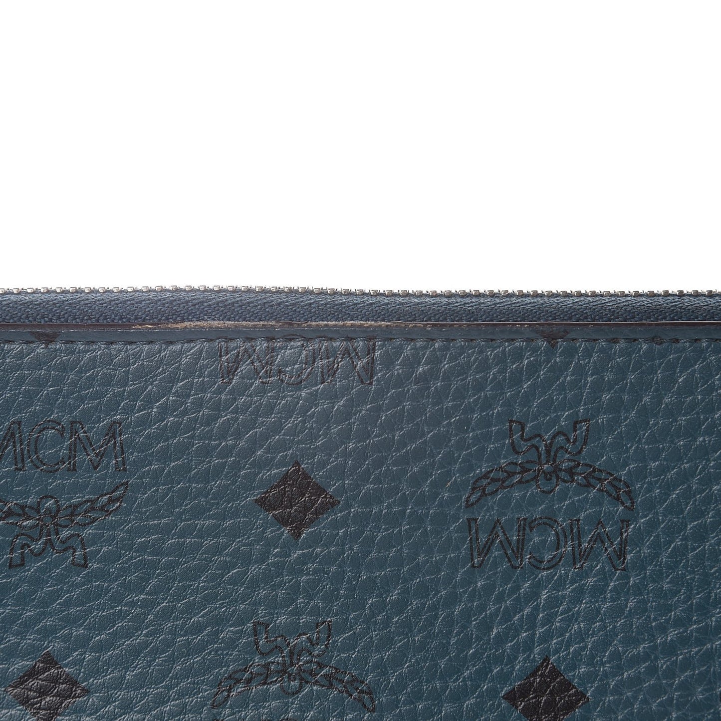 Heritage Visetos Large Zip Around Wallet Blue