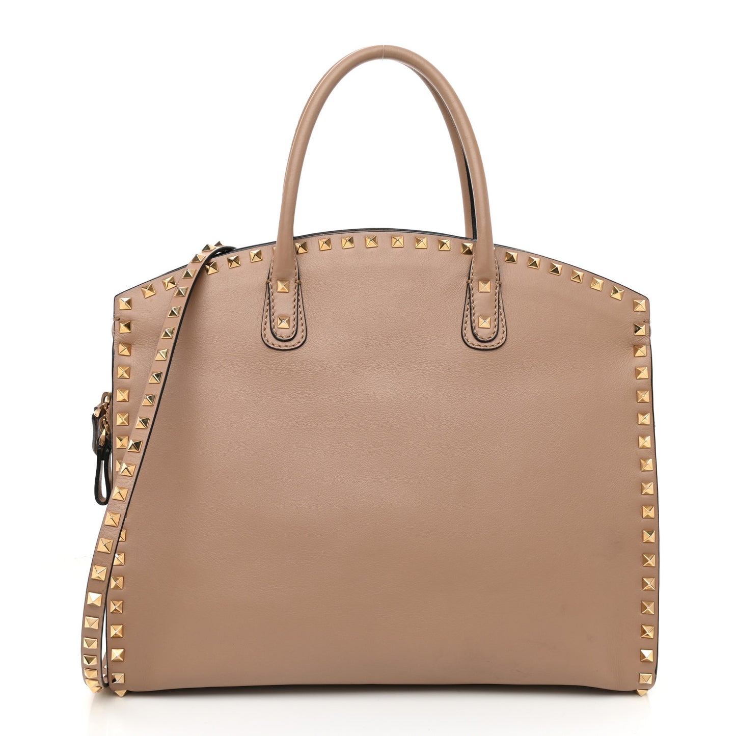 Vitello Rockstud Dome Shopper Alpaca