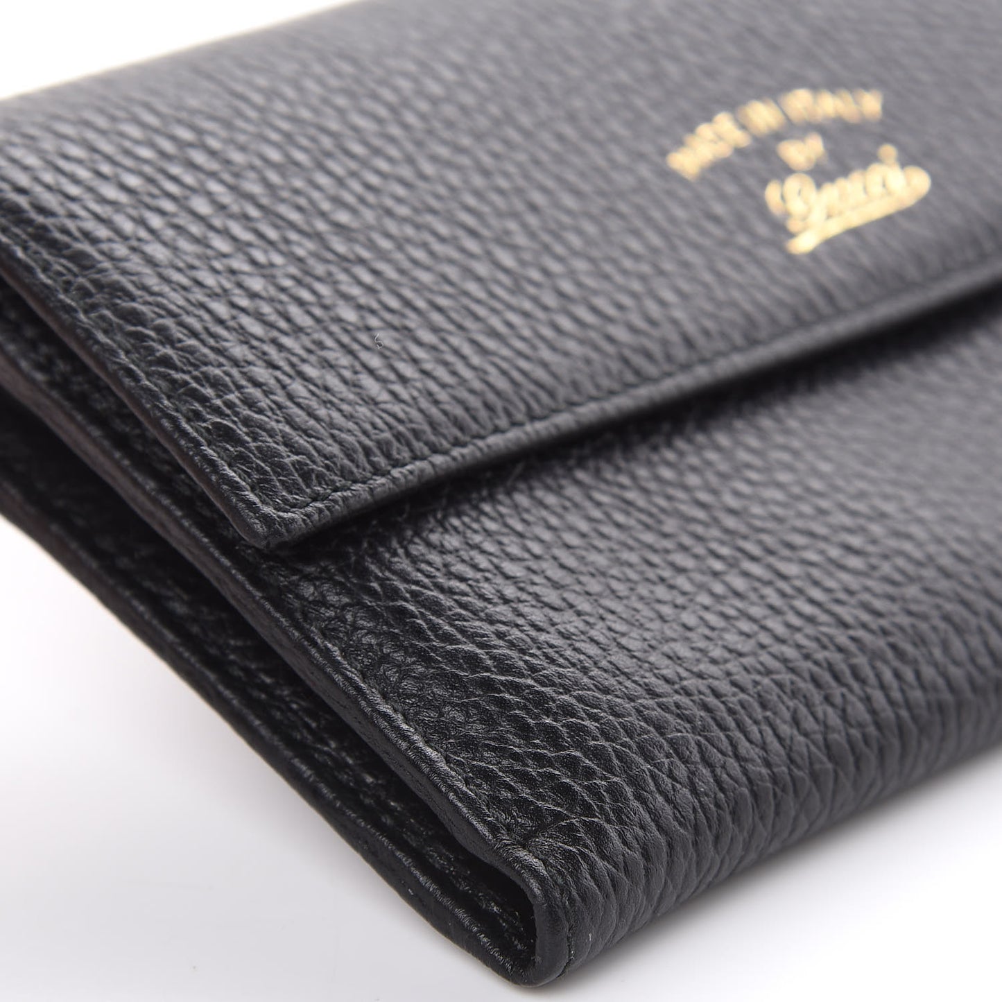 Dollar Calfskin Swing Continental Wallet Black