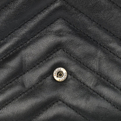 Gucci Calfskin Matelasse Mini GG Marmont Chain Wallet Black 17 of 17