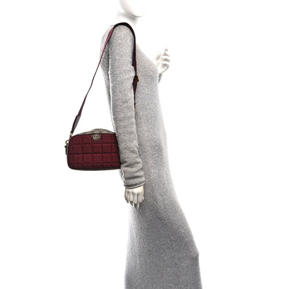 Gucci Monogram GG Mignon Textured Dollar Calfskin GG Supreme Monogram Quilted Small Crossbody Bag  Burgundy Beige Ebony 2 of 10