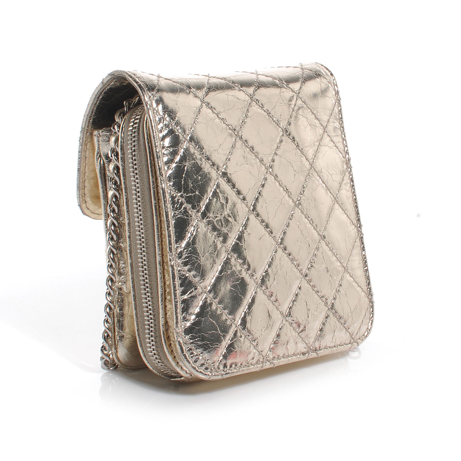 Chanel Metallic Calfskin Mini Flap Gold 3 of 8