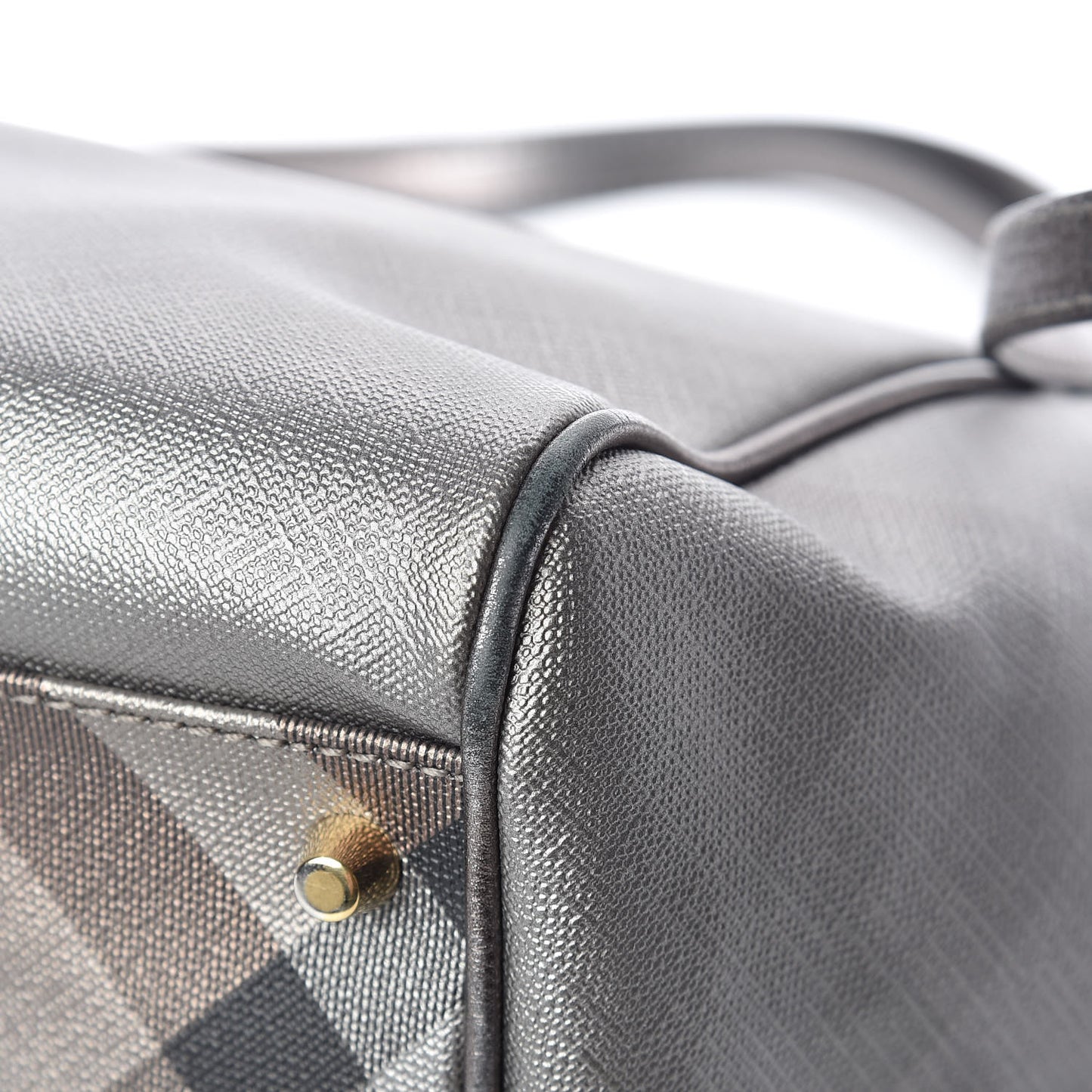 Metallic Nova Check Small Canterbury Tote Silver