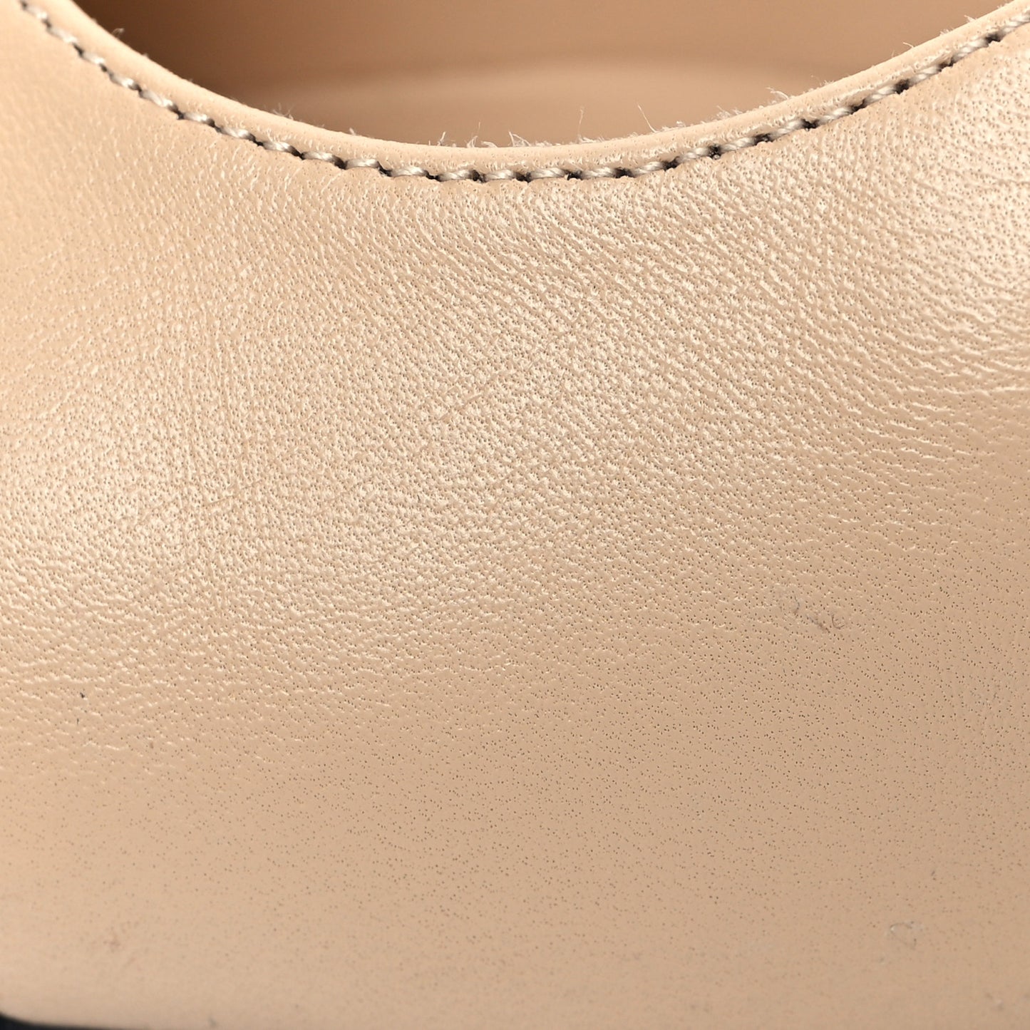 Lambskin Grosgrain Cap Toe CC Slingback Pumps 35 Beige Black