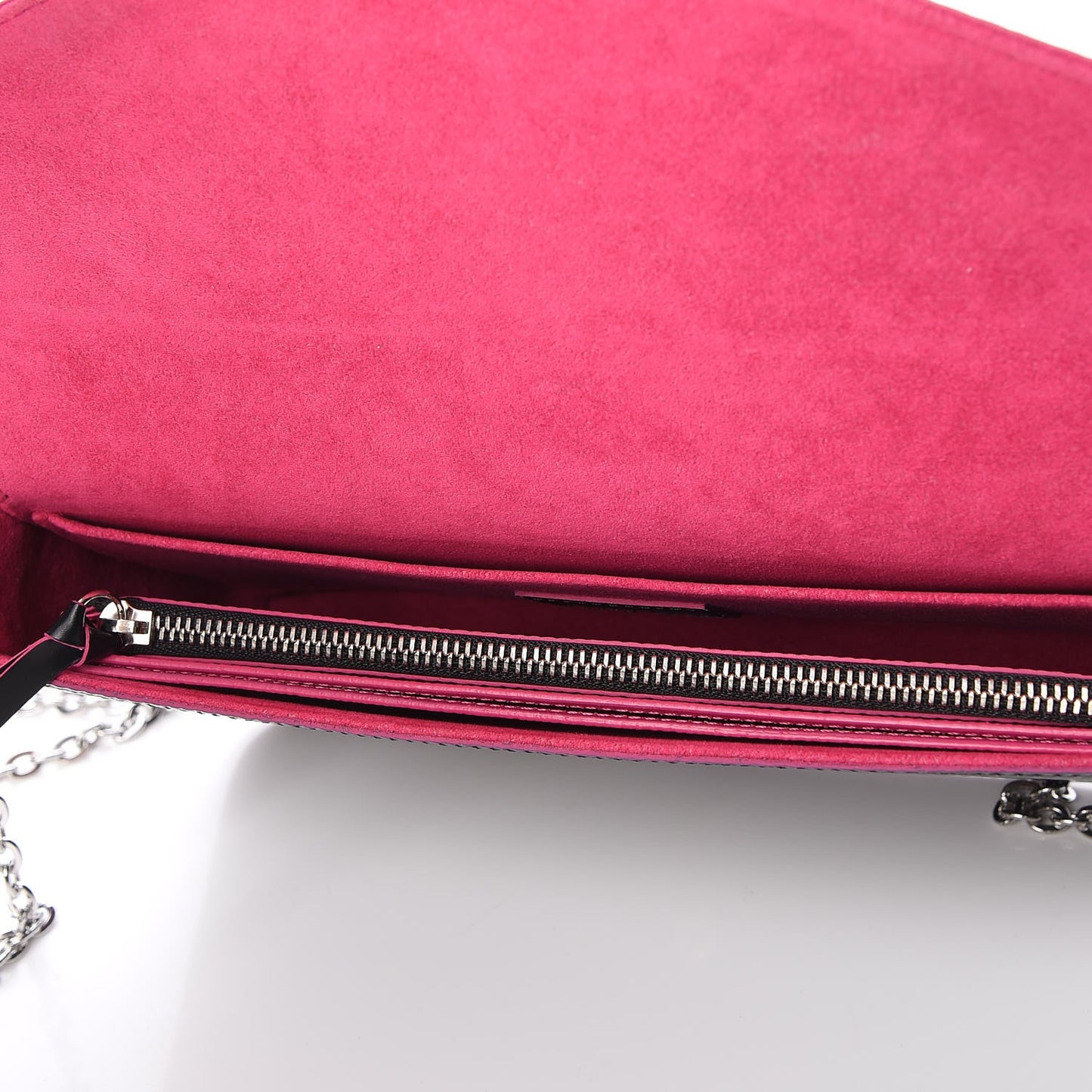 Epi Pochette Felicie Black Hot Pink