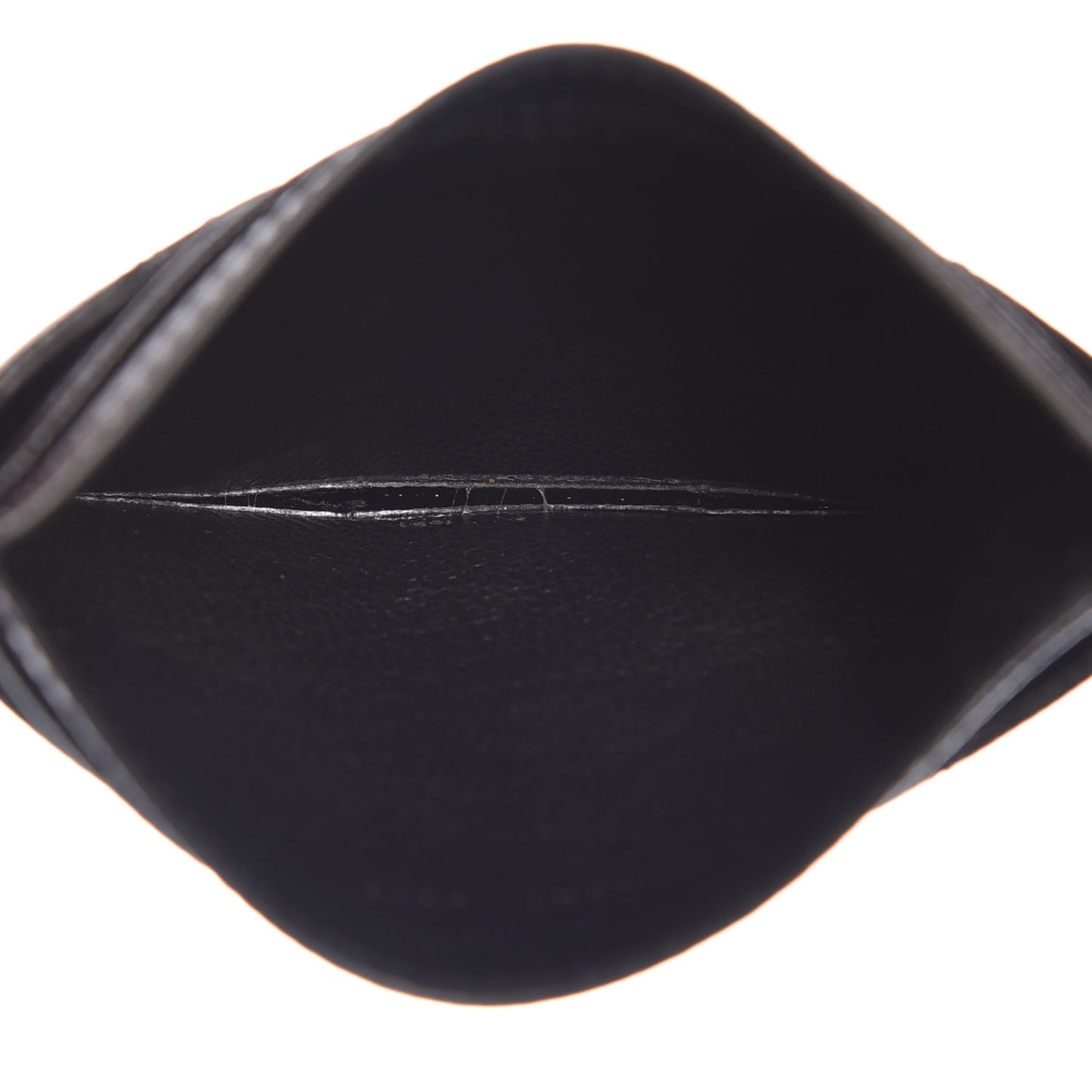 Grain De Poudre Matelasse Chevron Monogram Credit Card Case Black