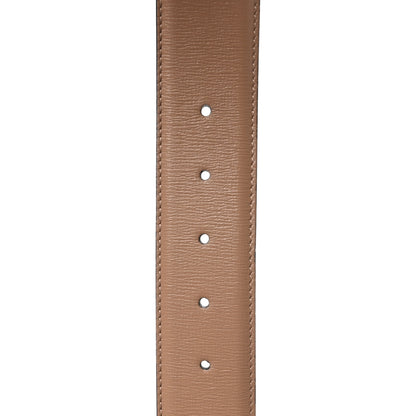 Gucci Azalea Calfskin Enamel Monochrome Double G 40mm Belt 80 32 Camelia 5 of 5