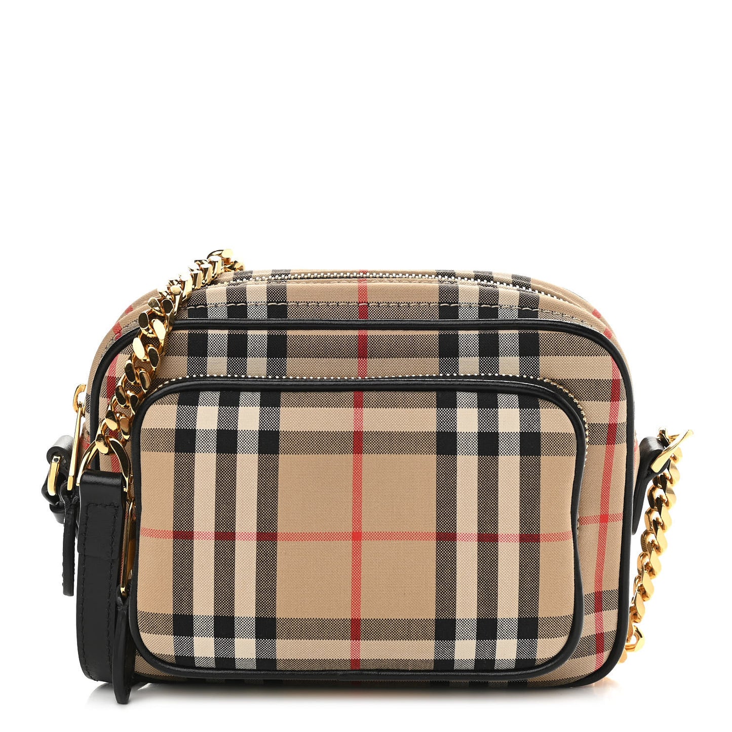 Calfskin Vintage Check Camera Bag Archive Beige