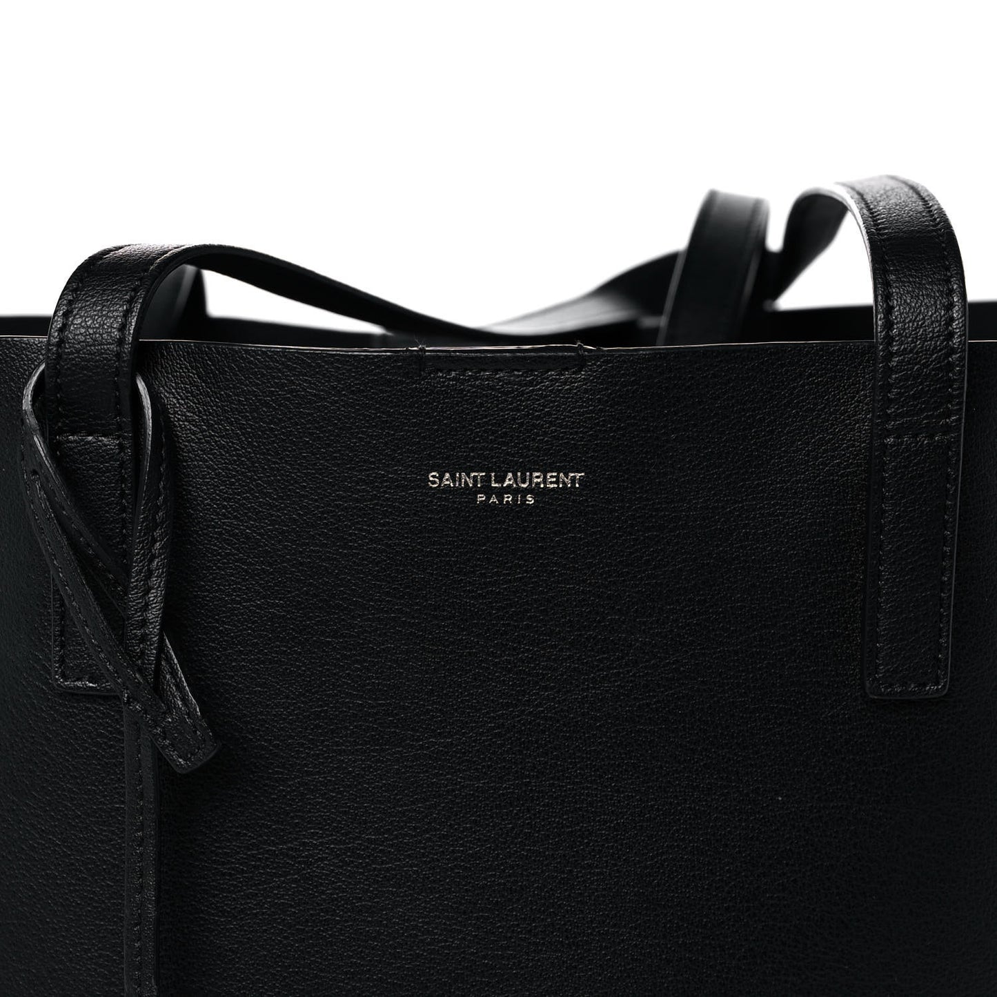 Calfskin Large Fringe Shopping Tote Black
