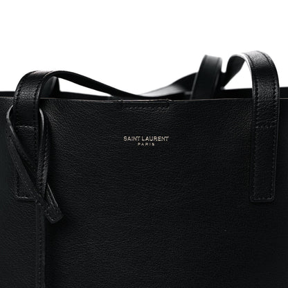 Saint Laurent Calfskin Large Fringe Shopping Tote Black 7 of 10