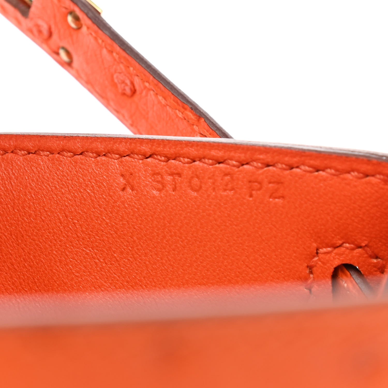 Hermes Ostrich Kelly Pochette Tangerine 8 of 9