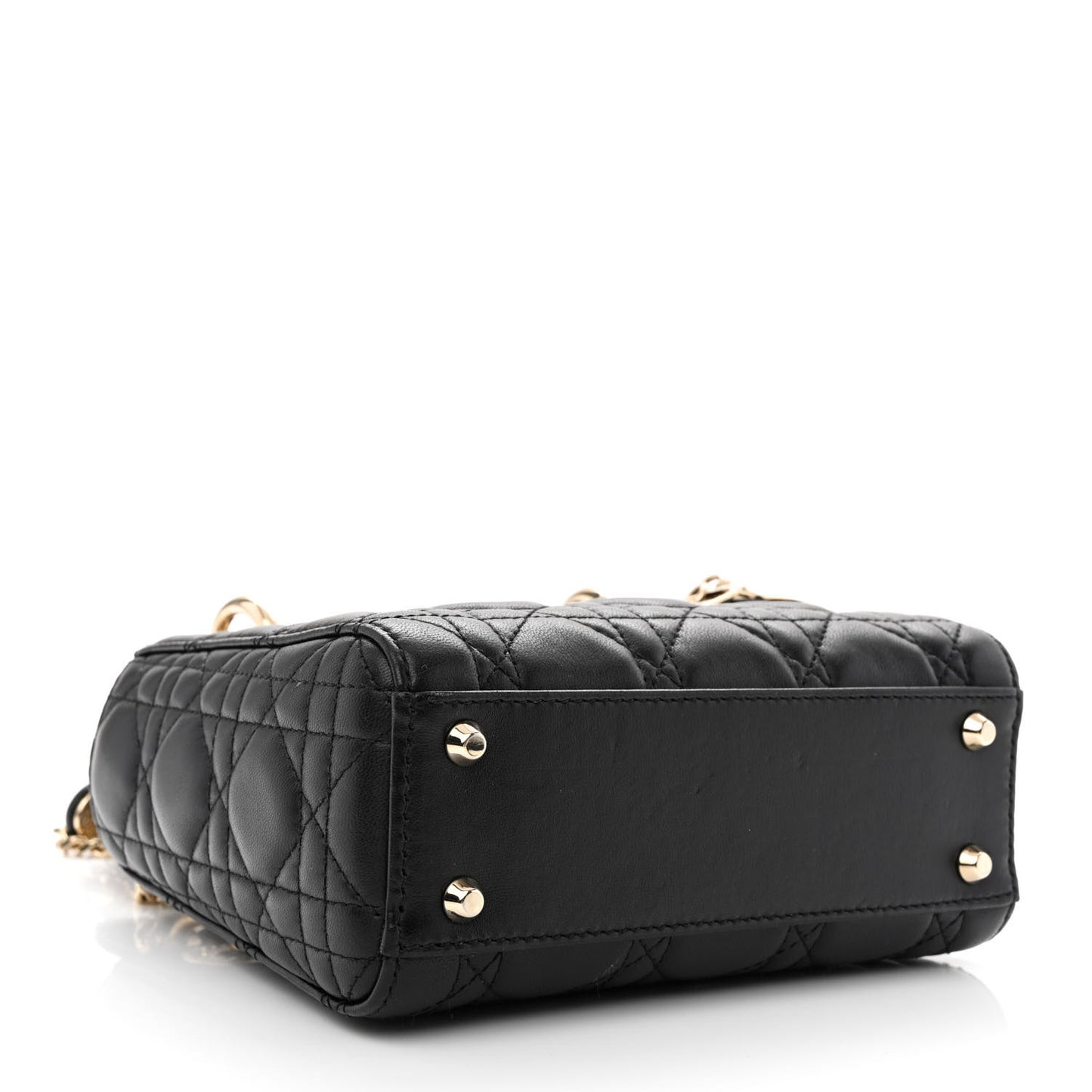 Lambskin Cannage Mini Lady Dior Black