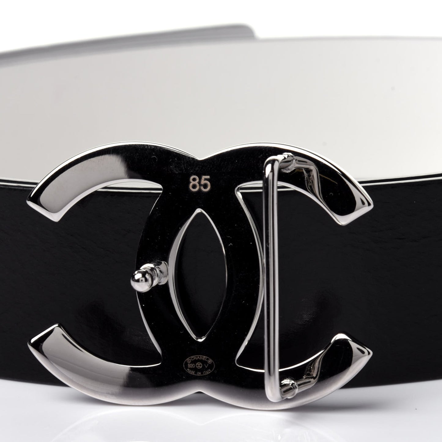 Calfskin CC Reversible Belt 85 Black White