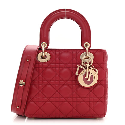 Christian Dior Lambskin Cannage Small My Lady Dior Red 1 of 9