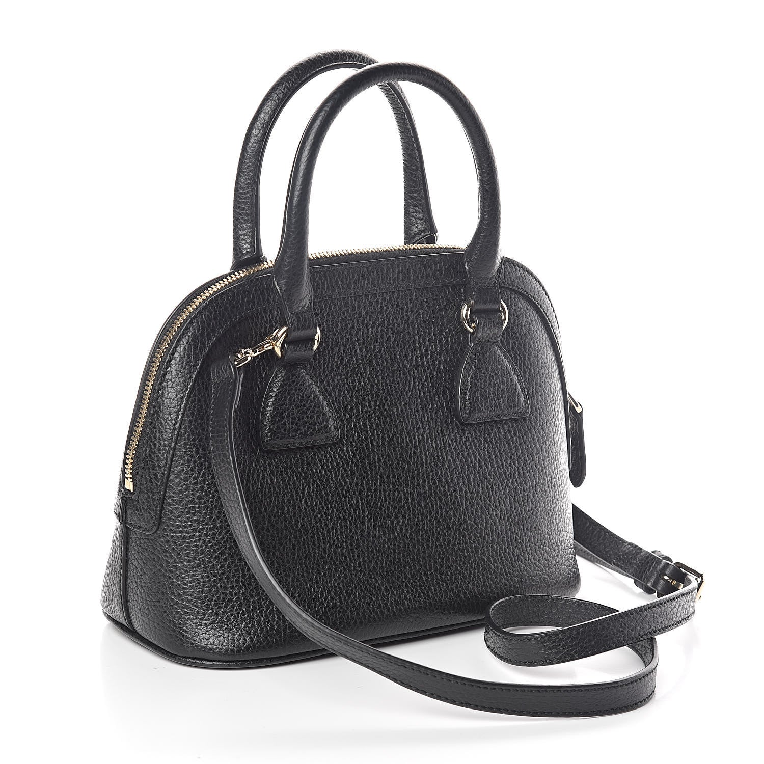 Gucci Dollar Calfskin Small GG Charm Dome Bag Black 3 of 9