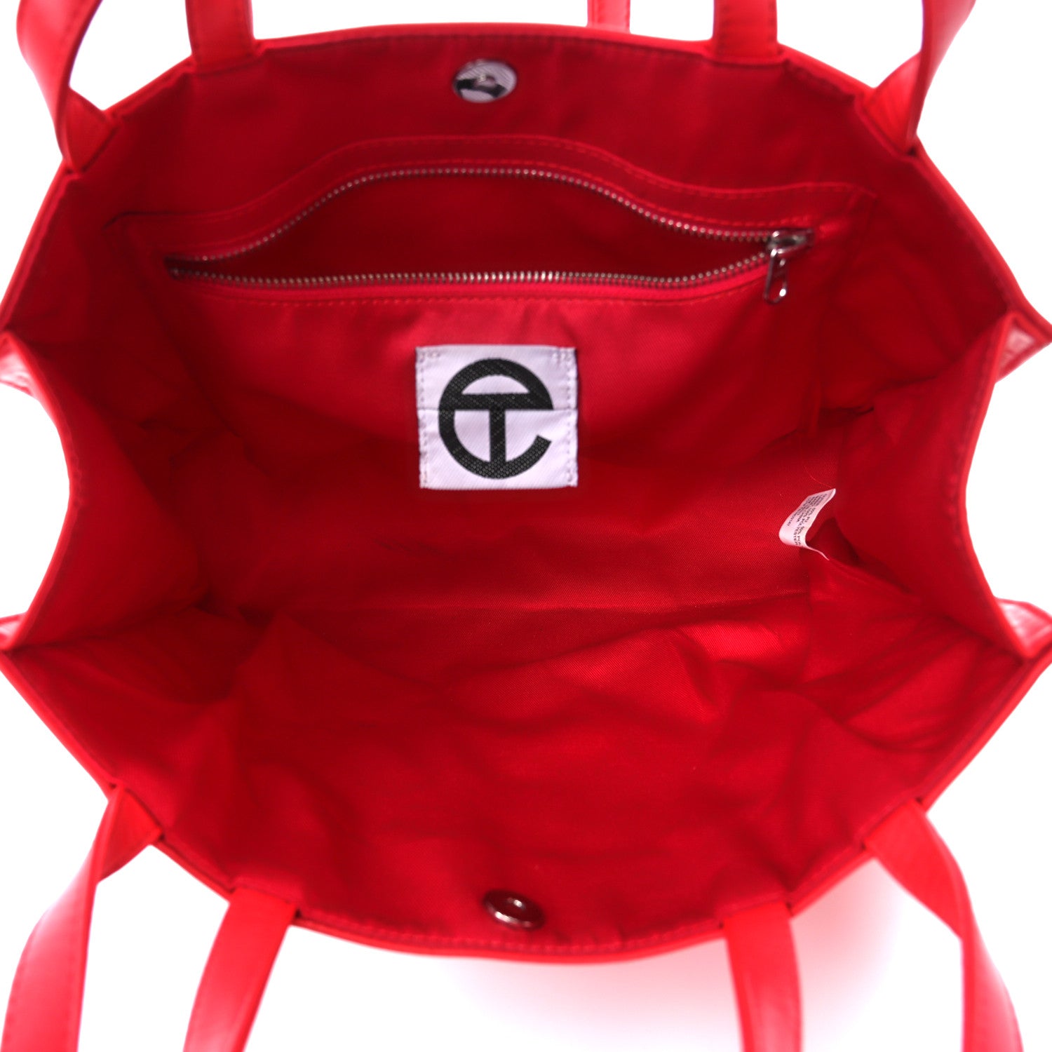 Telfar Vegan Leather Medium Shopping Bag Red 5 of 15