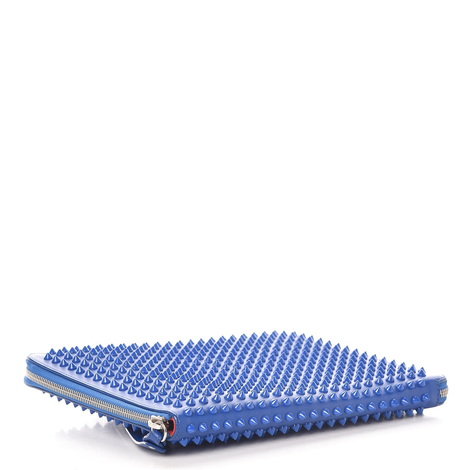 Christian Louboutin Calfskin Spiked IPad Case Blue Saphir 4 of 8