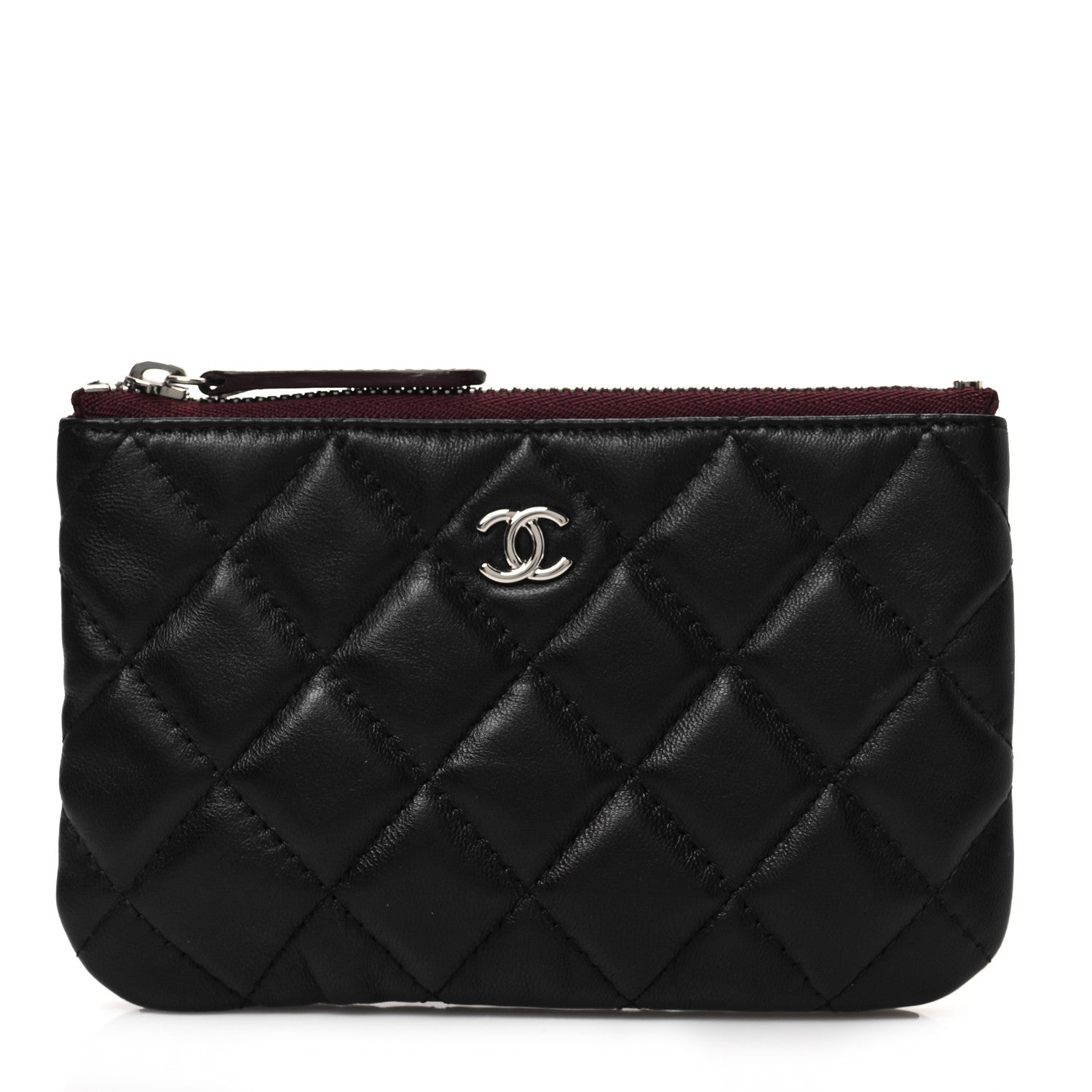 Chanel Lambskin Quilted Small Cosmetic Case Black 1 of 8