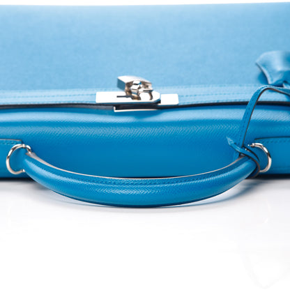 Hermes Epsom Kelly Sellier 32 Bleu Zanzibar 19 of 36