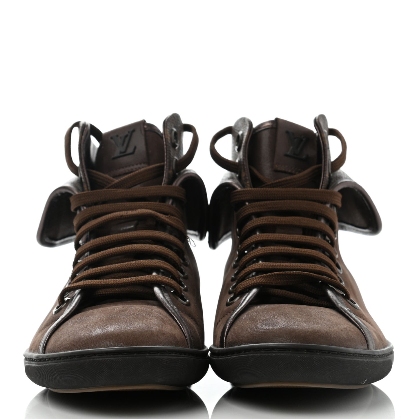 Calfskin Monogram Brea Sneaker 37 Brown